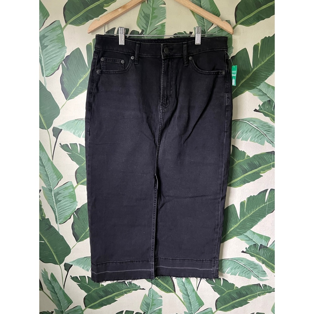 Gap Denim Midi Skirt Women 29/8 Black NWT